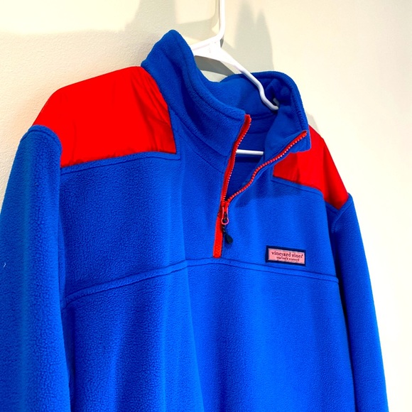 Mens Large Blue Vineyard Vines Quarterzip - Picture 3 of 4